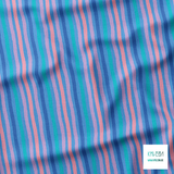 Pink, purple, teal and blue stripes fabric