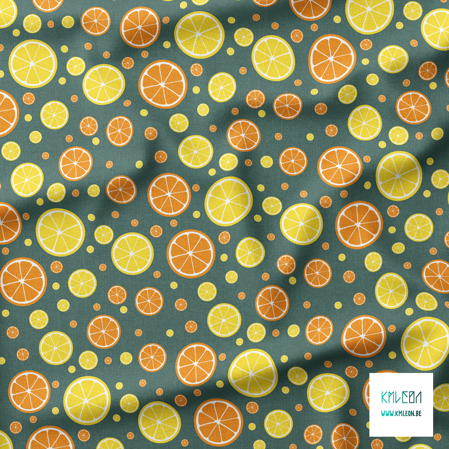 Oranges and lemons fabric