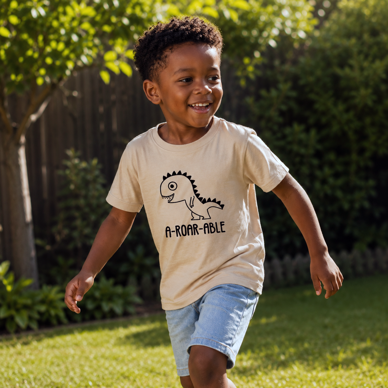 'A-roar-able' kids shortsleeve shirt