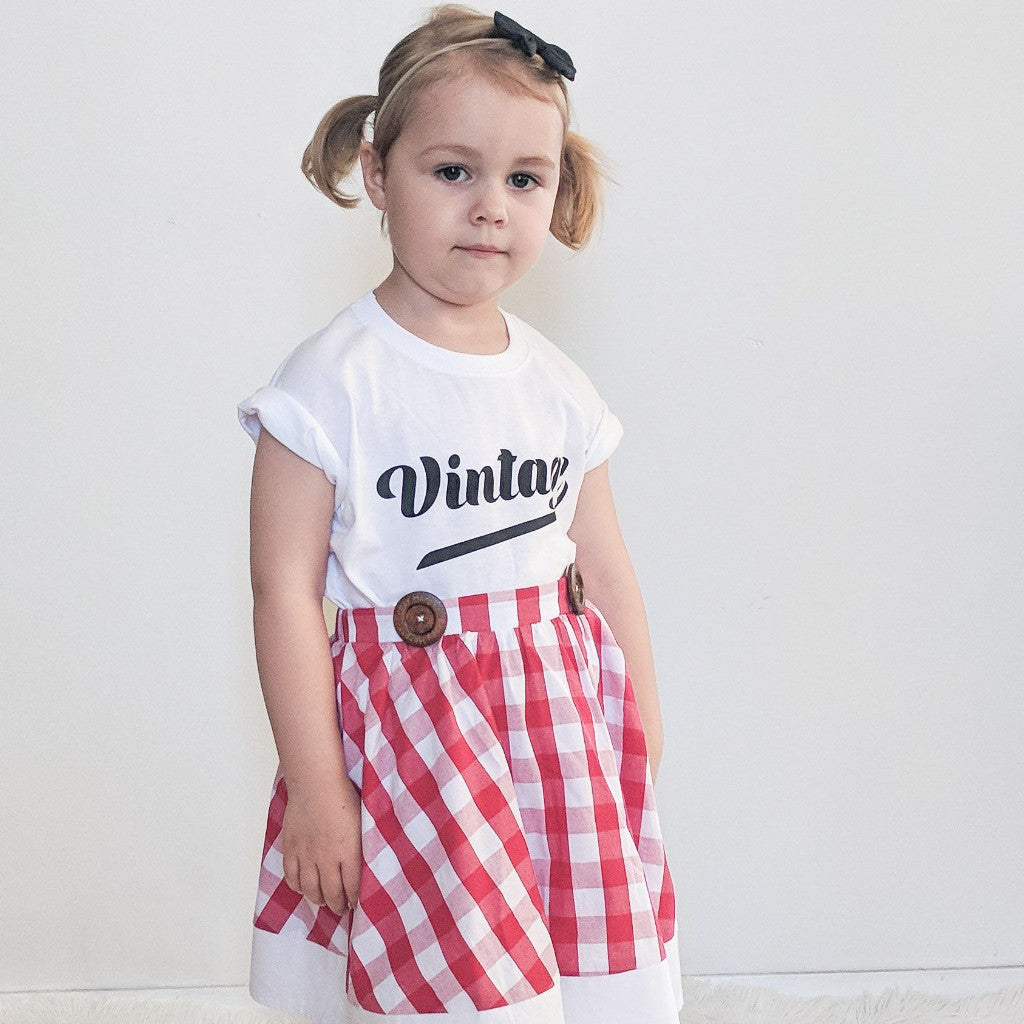 'Vintage' kids shortsleeve shirt