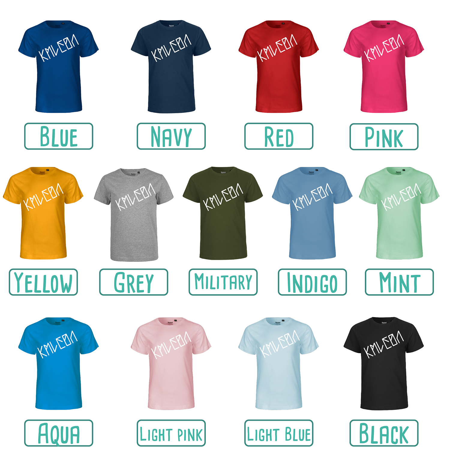 Fish glow in the dark kids shortsleeve shirt