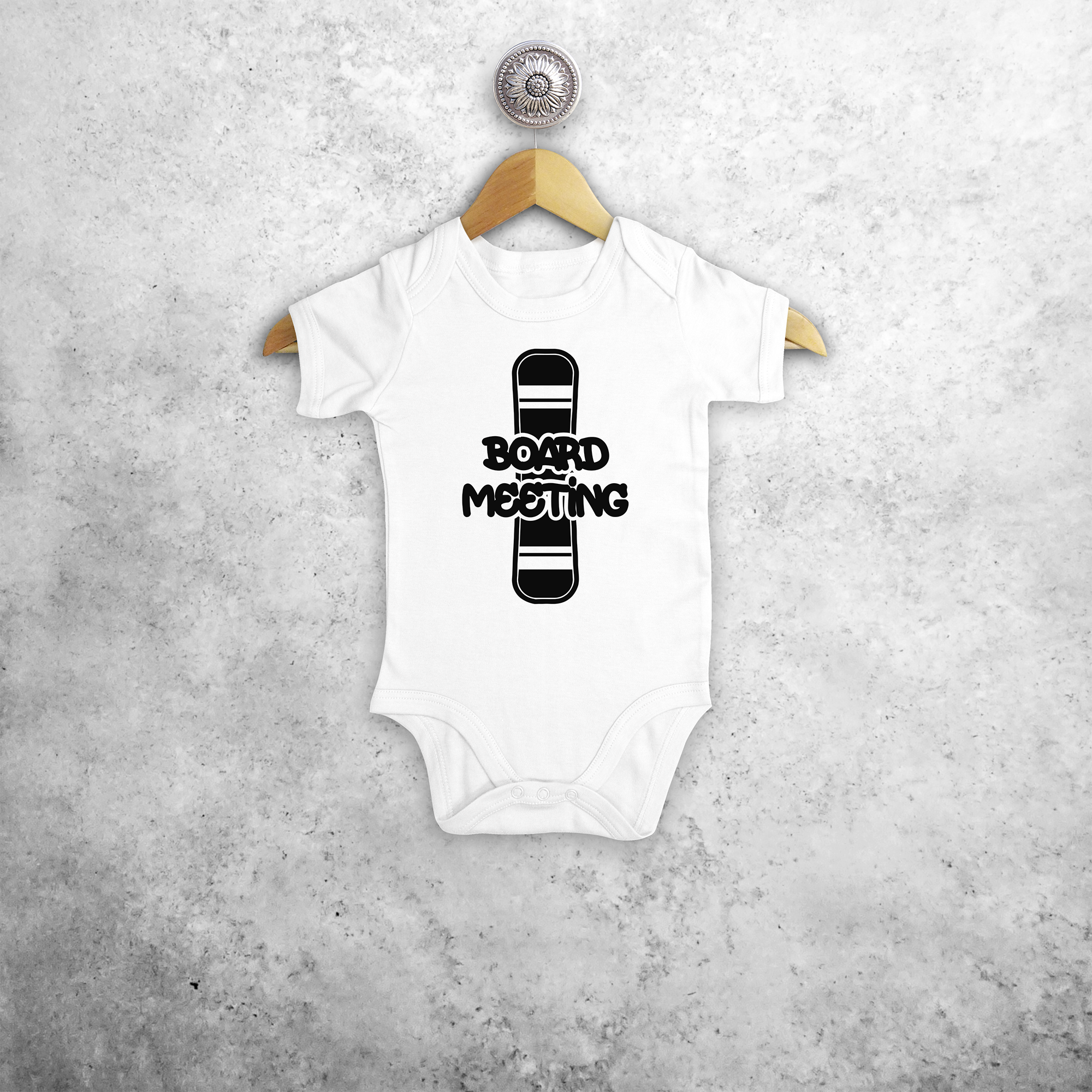 'Board meeting' baby shortsleeve bodysuit
