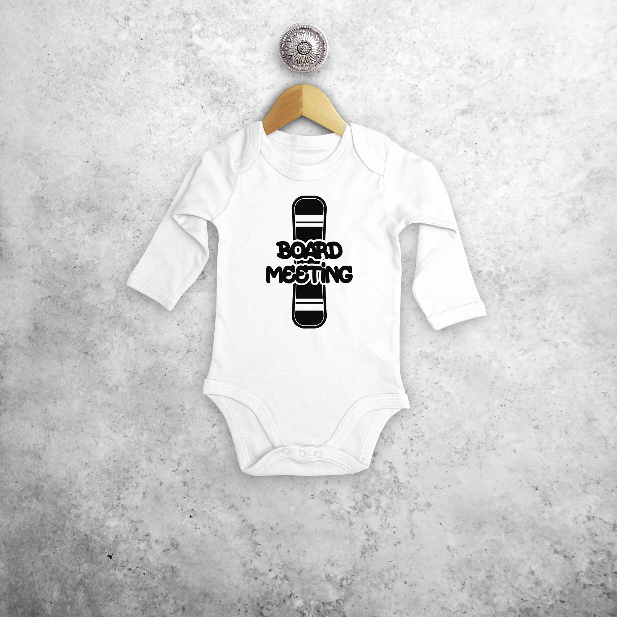 'Board meeting' baby longsleeve bodysuit