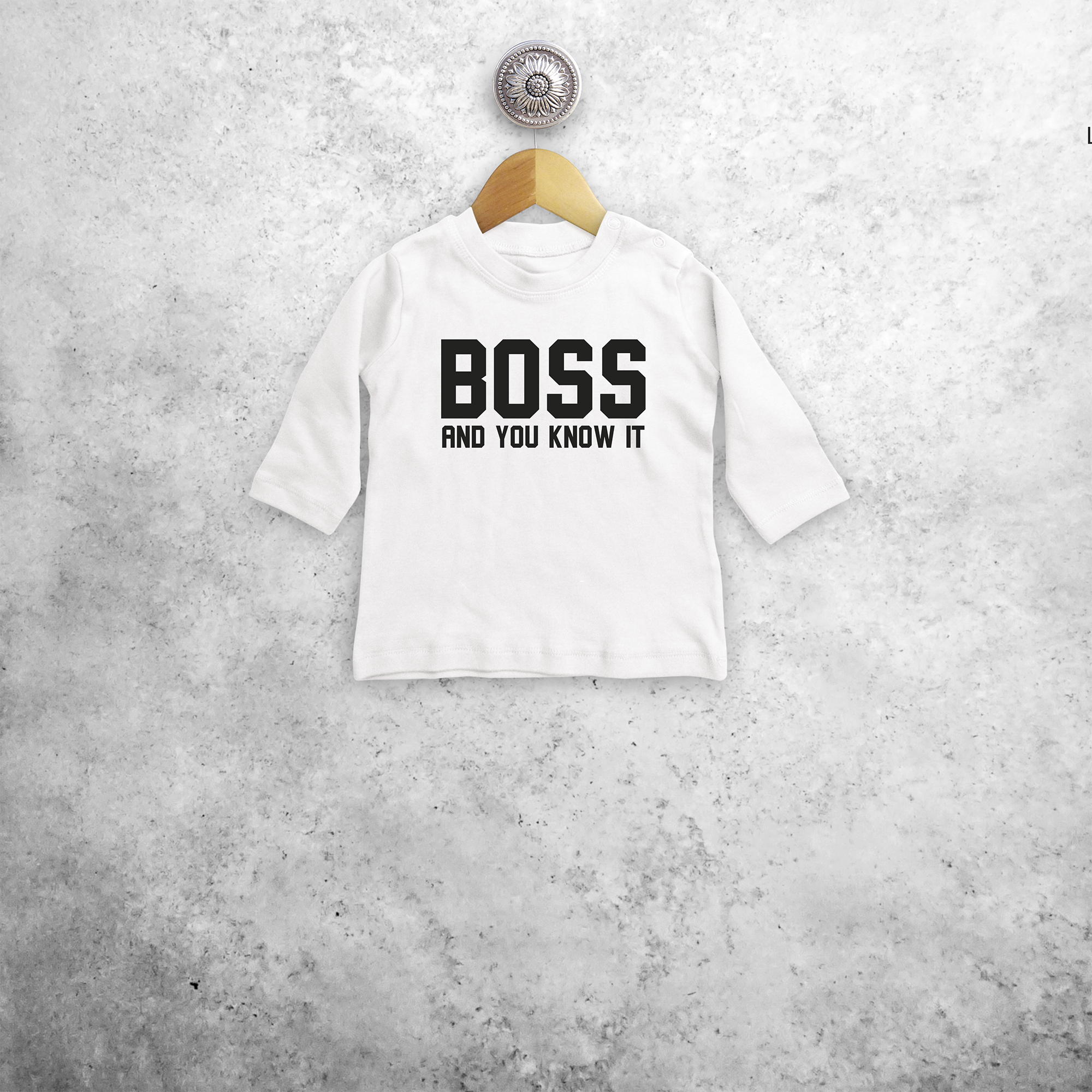 'Boss and you know it' baby longsleeve shirt