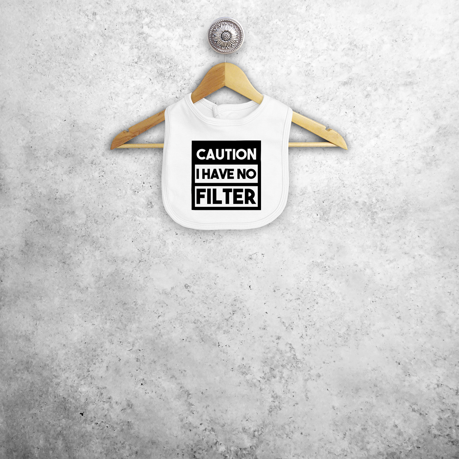 'Caution: I have no filter' baby bib