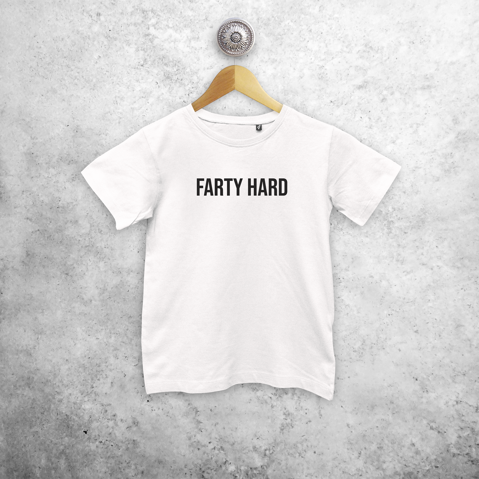 'Farty hard' kids shortsleeve shirt
