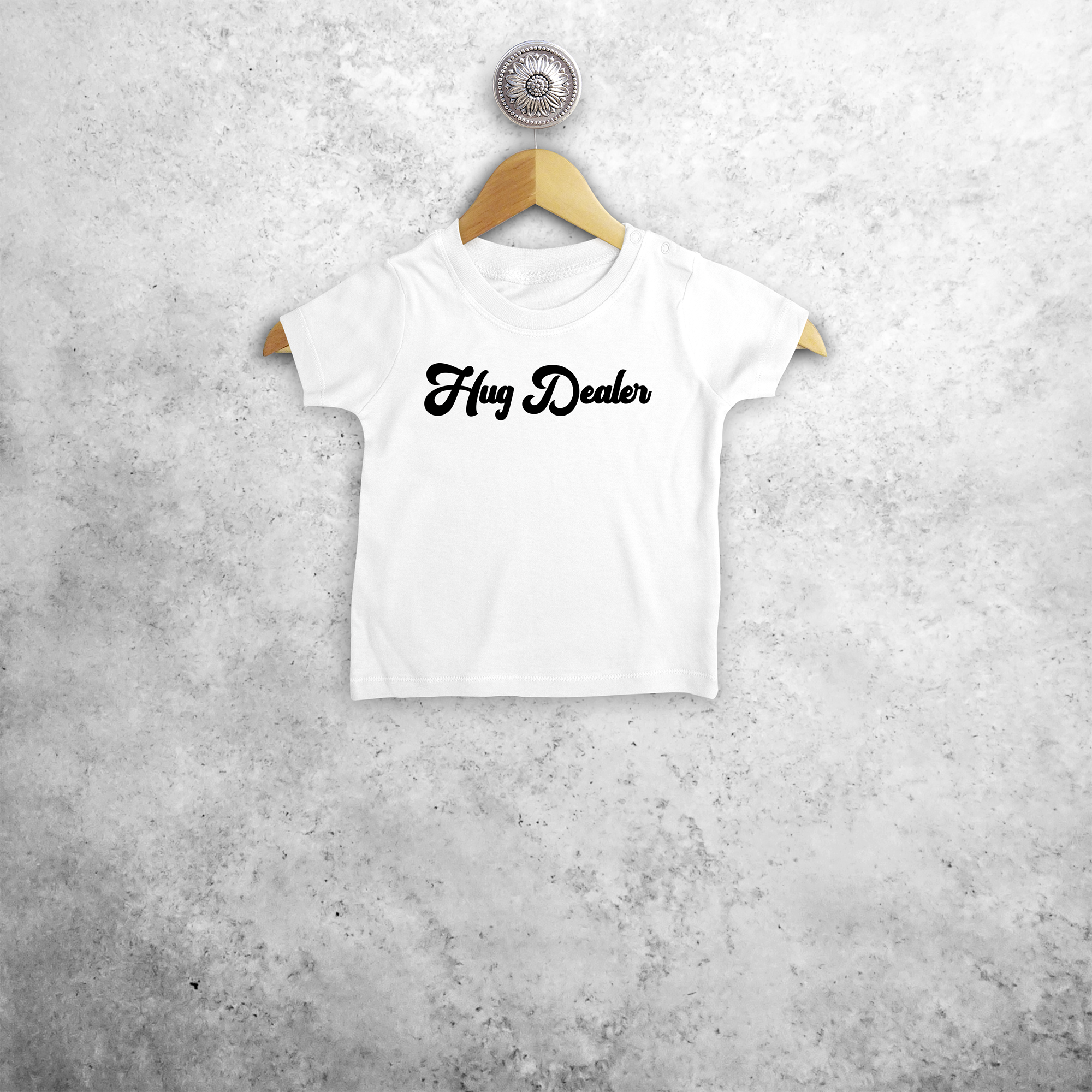'Hug dealer' baby shortsleeve shirt