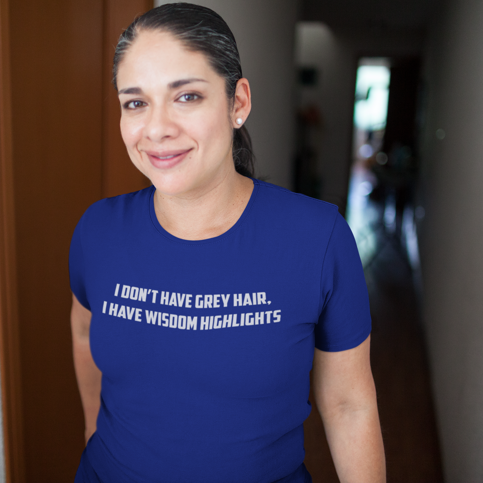 'I don't have grey hair, I have wisdom highlights' adult shirt
