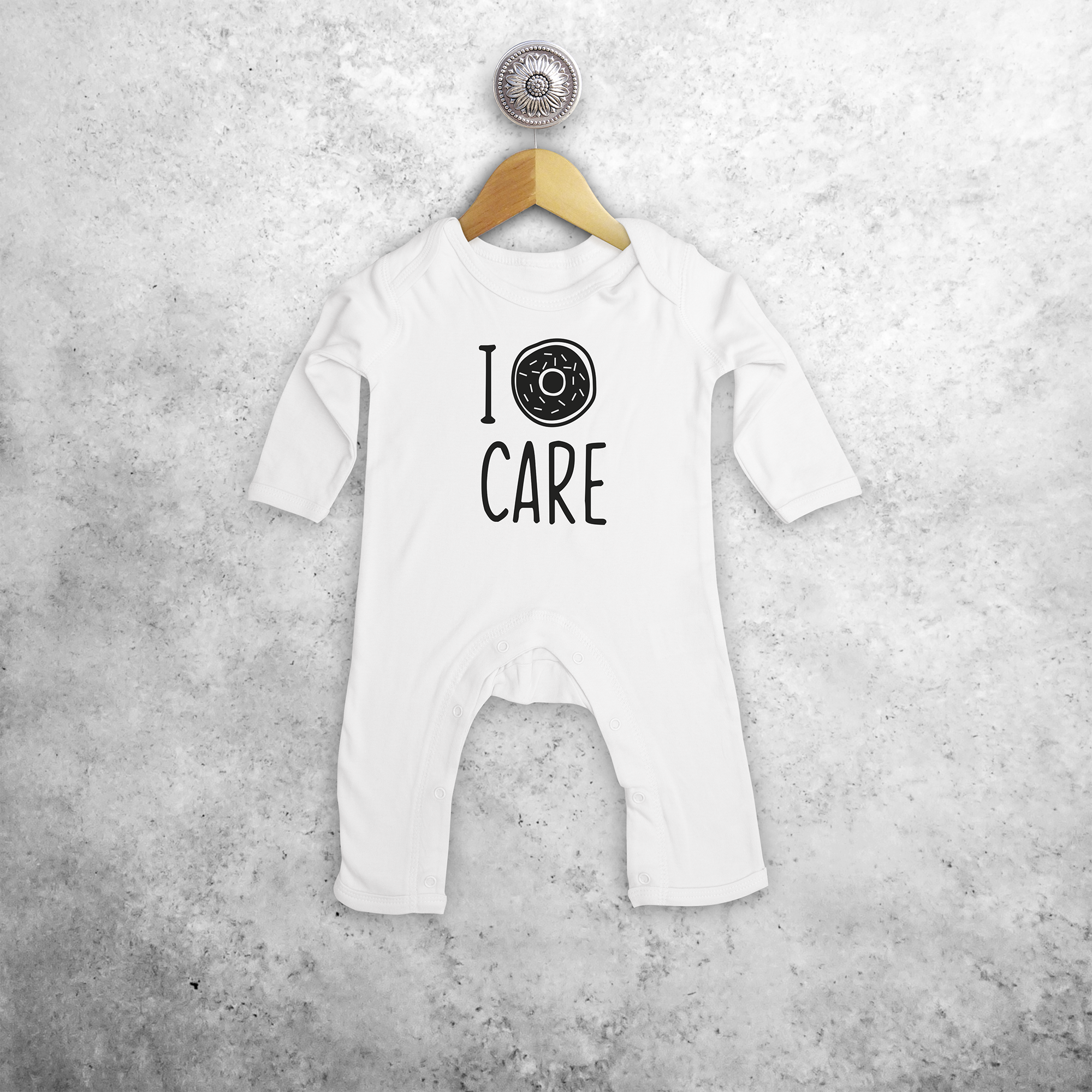 'I donut care' baby romper
