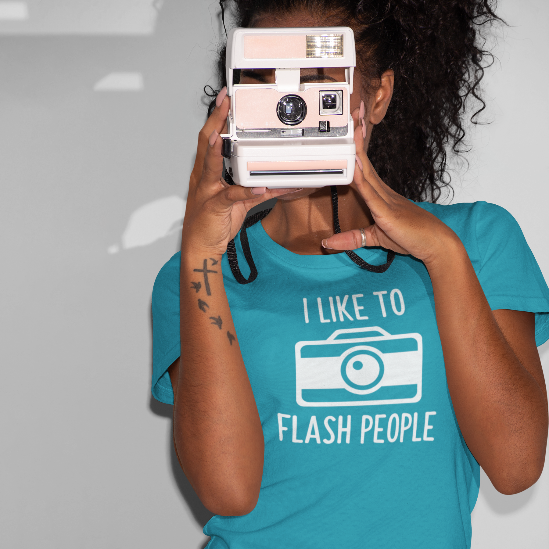 'I like to flash people' adult shirt