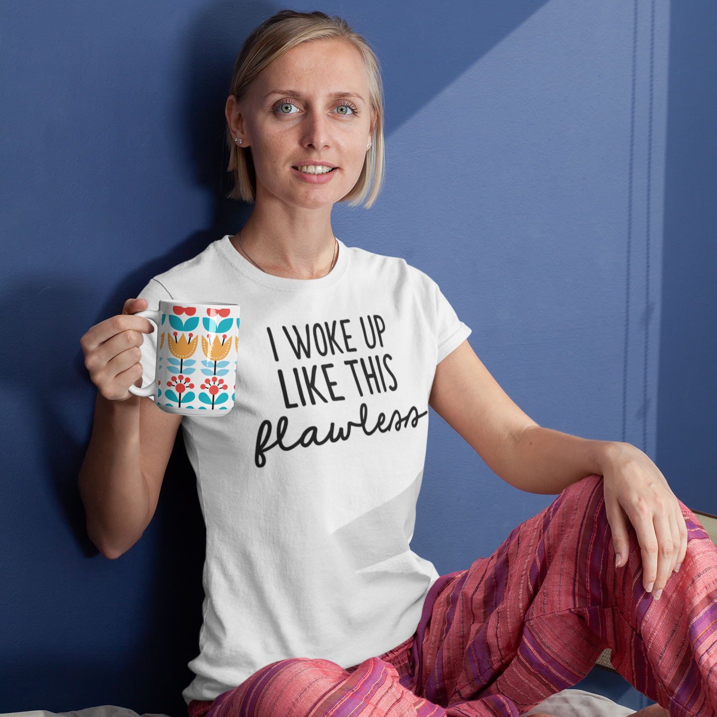 'I woke up like this - flawless' adult shirt