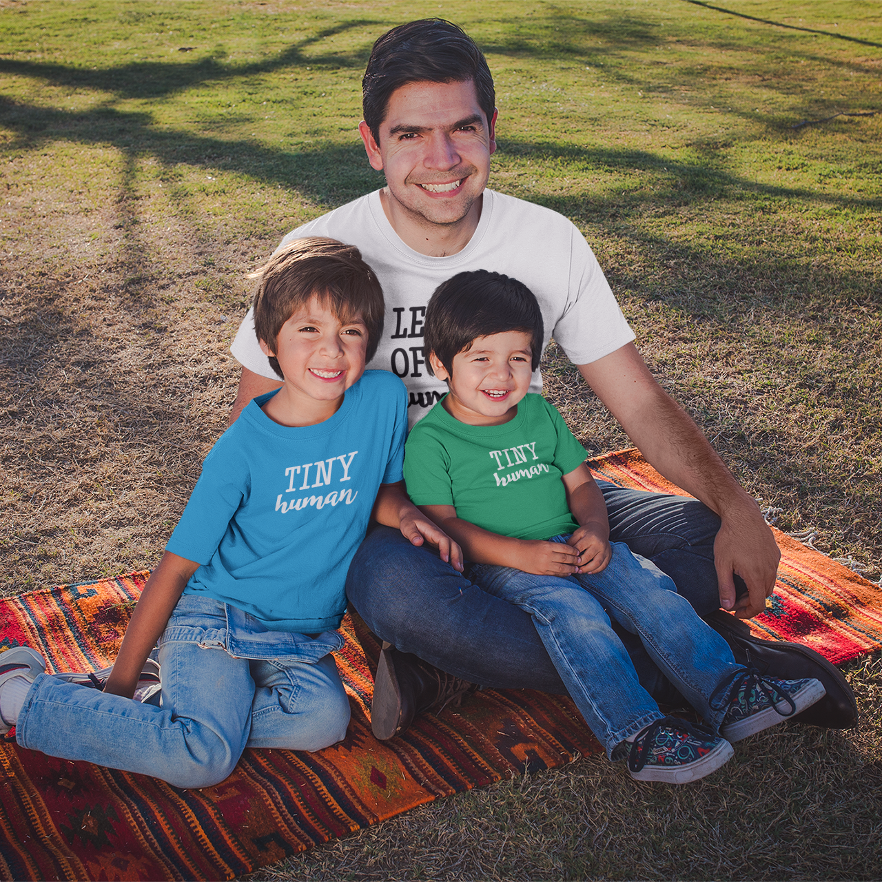 'Tiny human' kids shortsleeve shirt