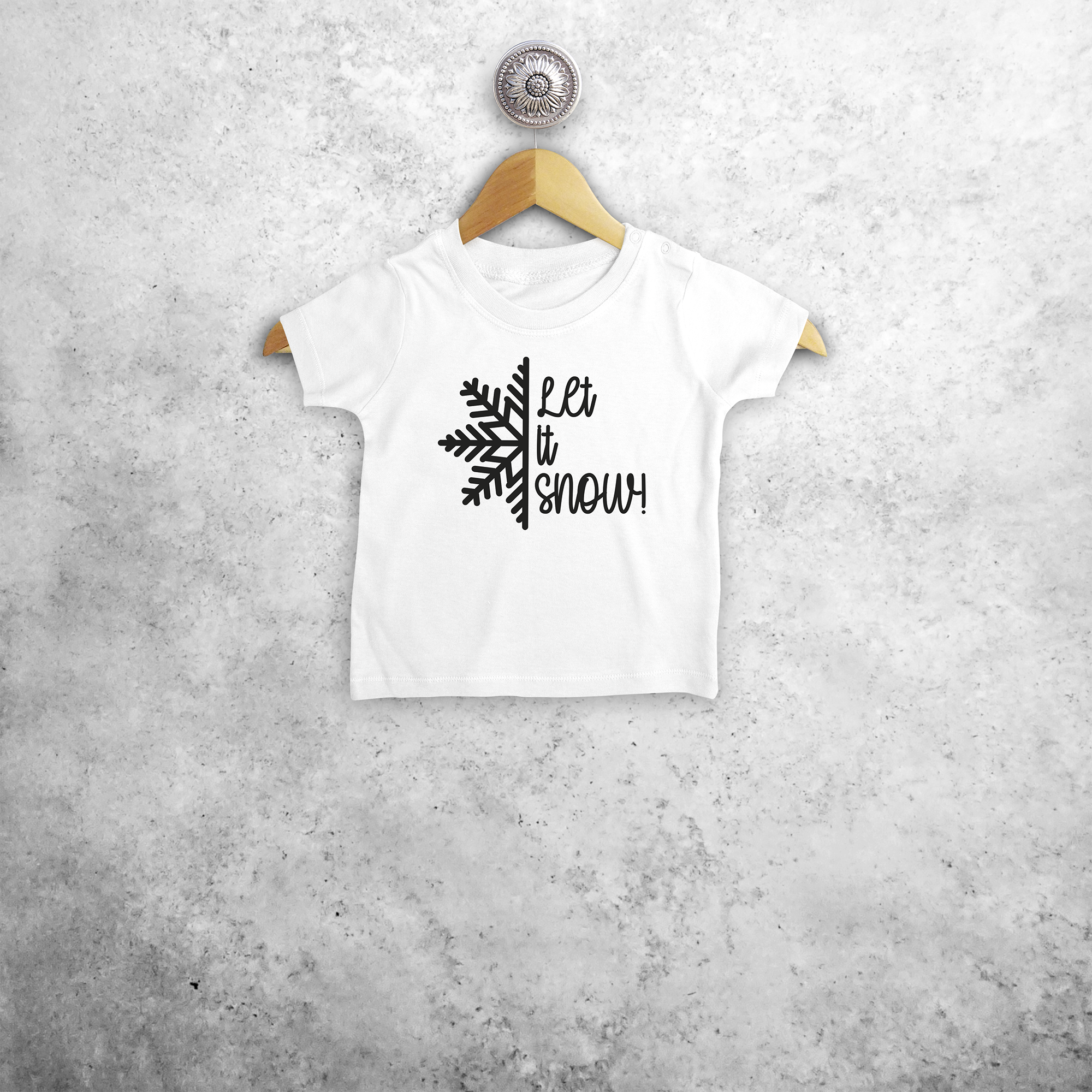 'Let it snow' baby shortsleeve shirt