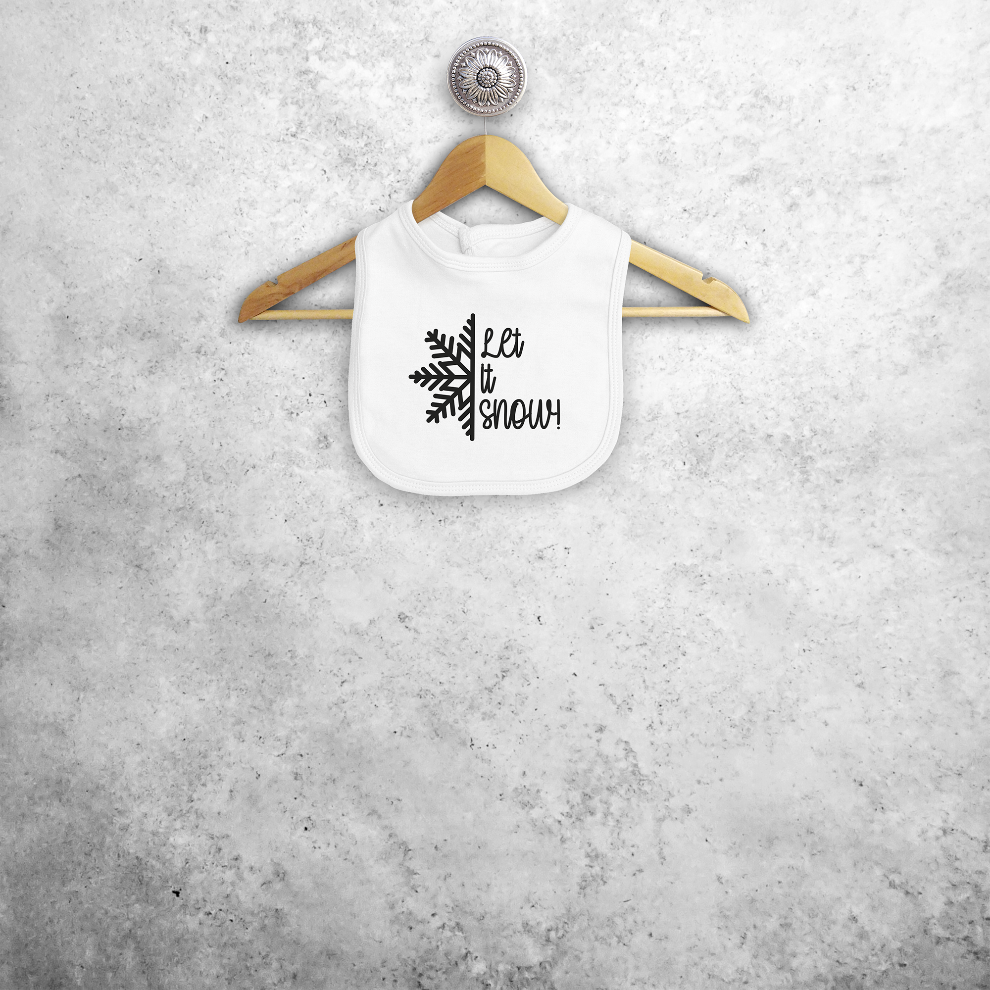 'Let it snow' baby bib