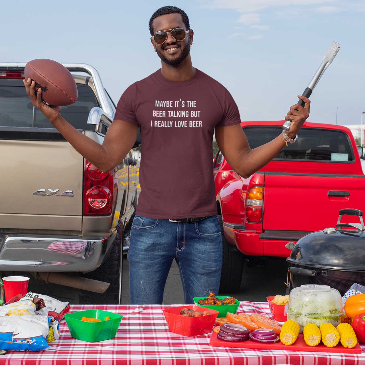 'Maybe it's the beer talking but I really love beer' adult shirt