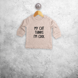 'My cat thinks I'm cool' baby sweater