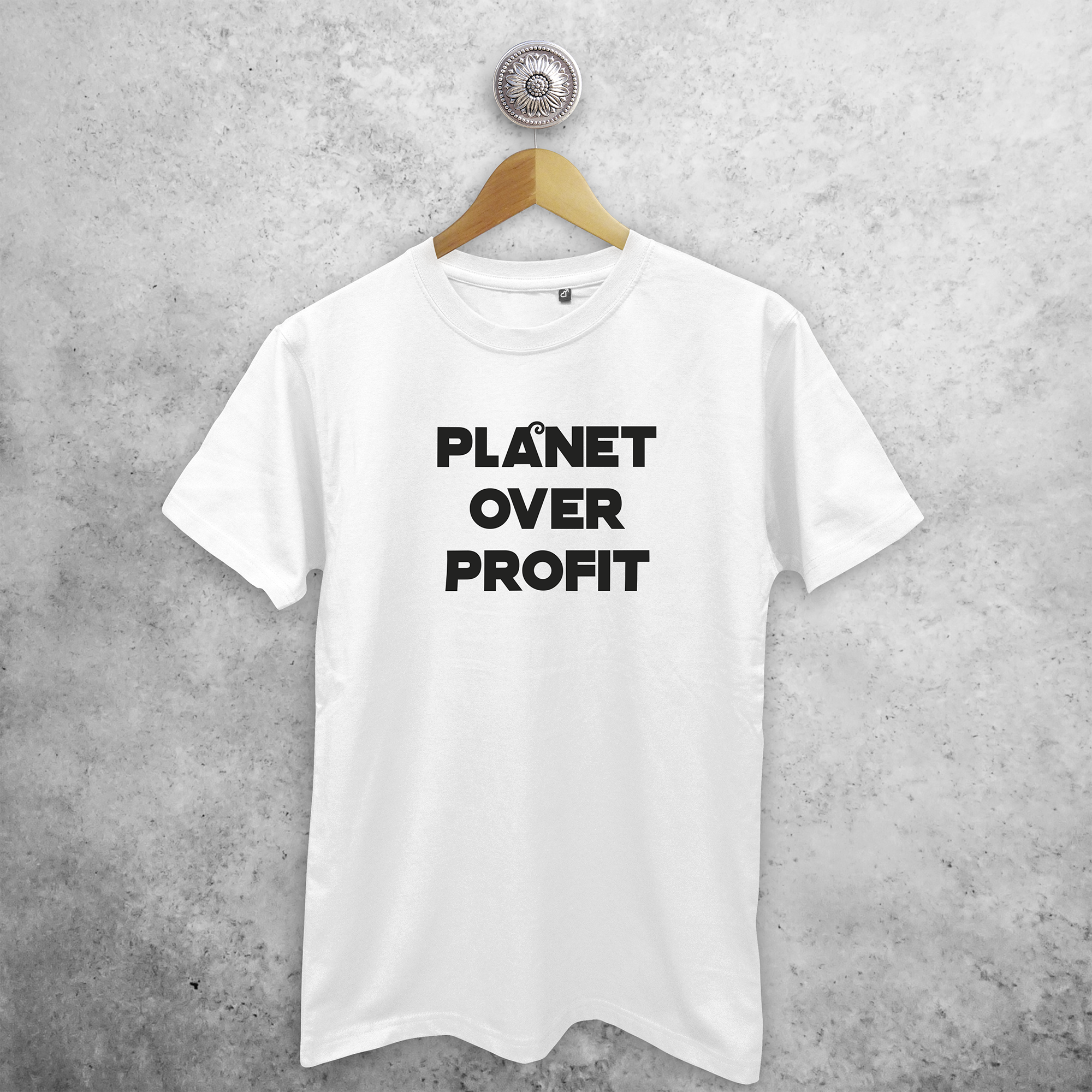 'Planet over profit' adult shirt