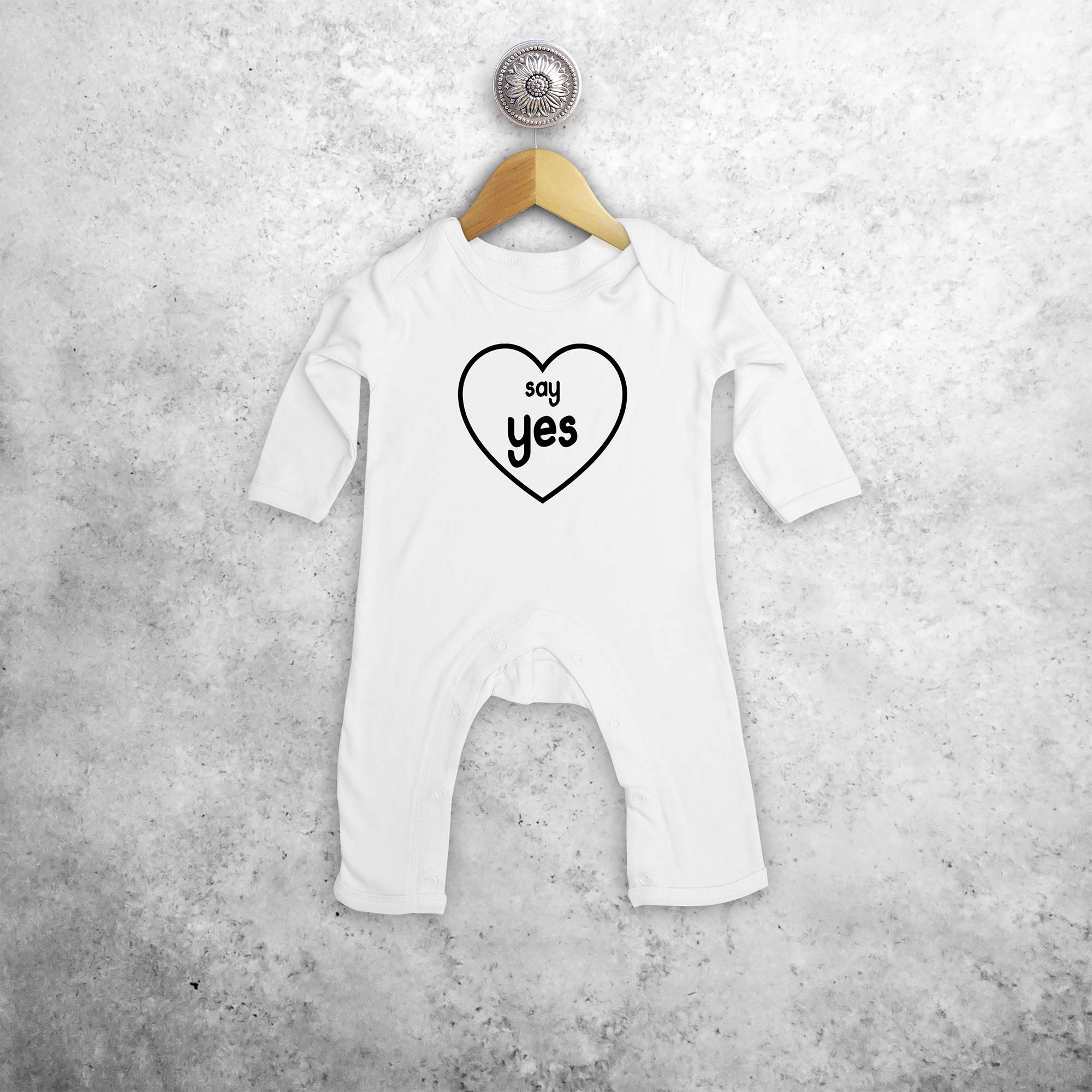 'Say yes' baby romper