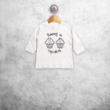 'Running on cupcakes' baby longsleeve shirt