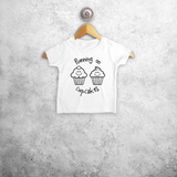 'Running on cupcakes' baby shortsleeve shirt