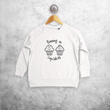 'Running on cupcakes' kids sweater