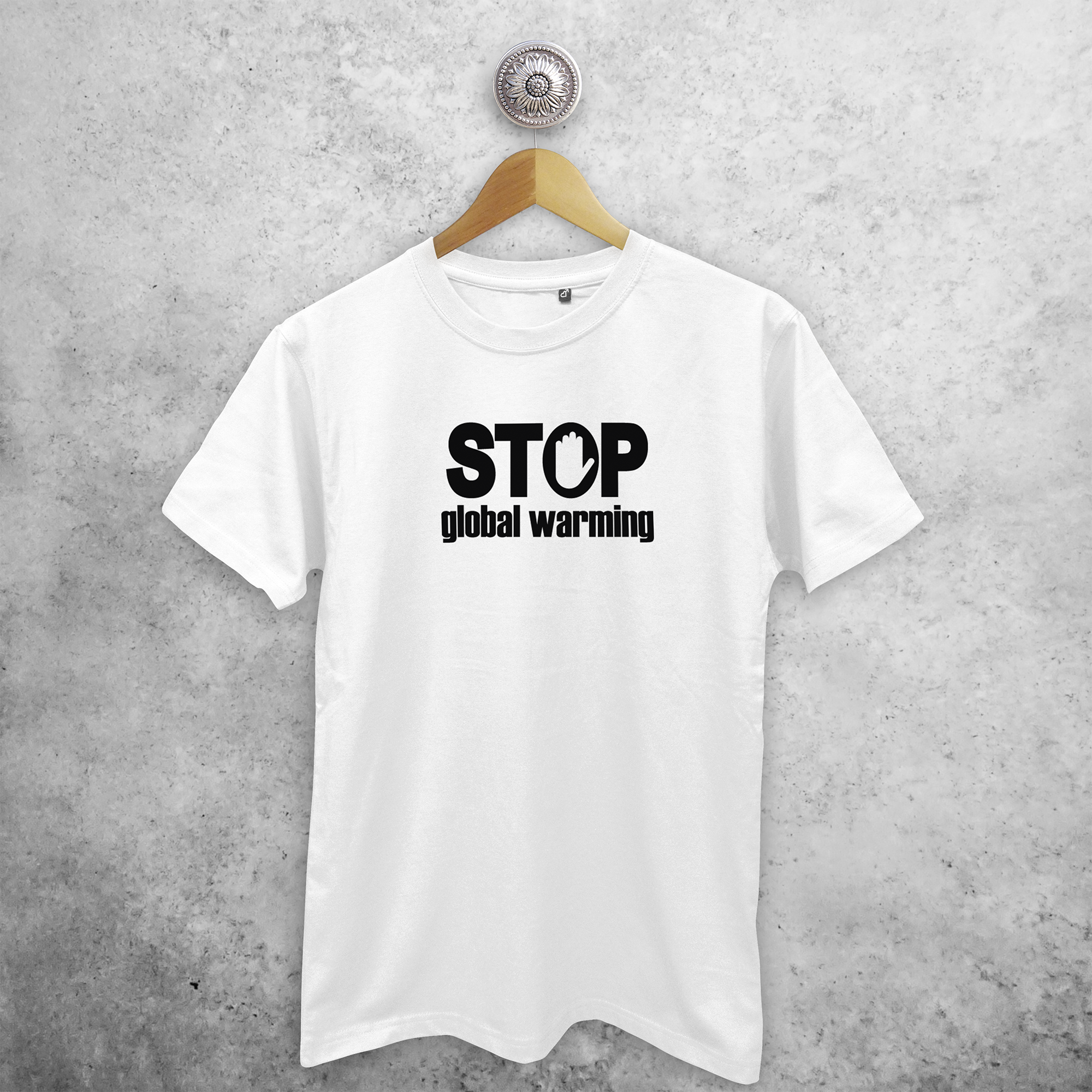 'Stop global warming' adult shirt