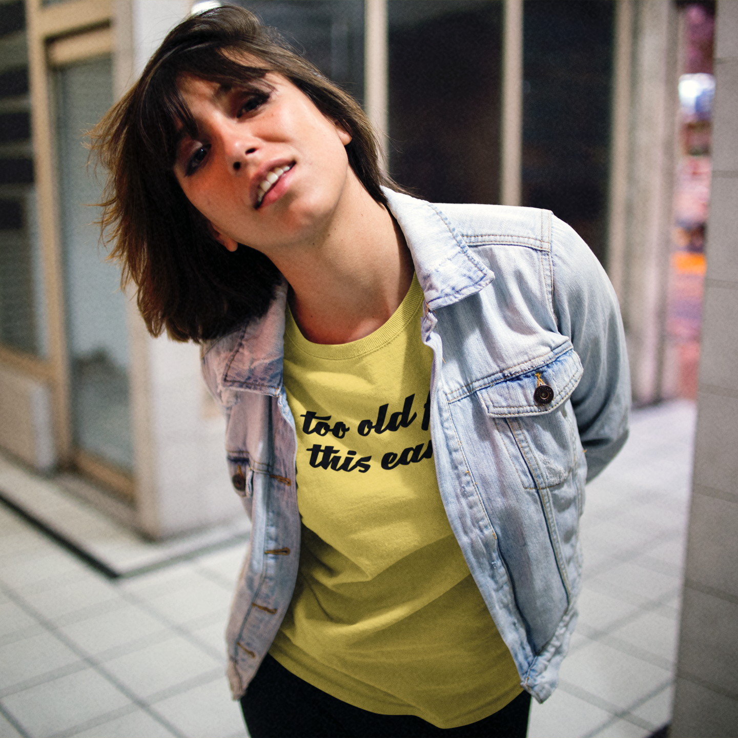 'Too old for this early' adult shirt