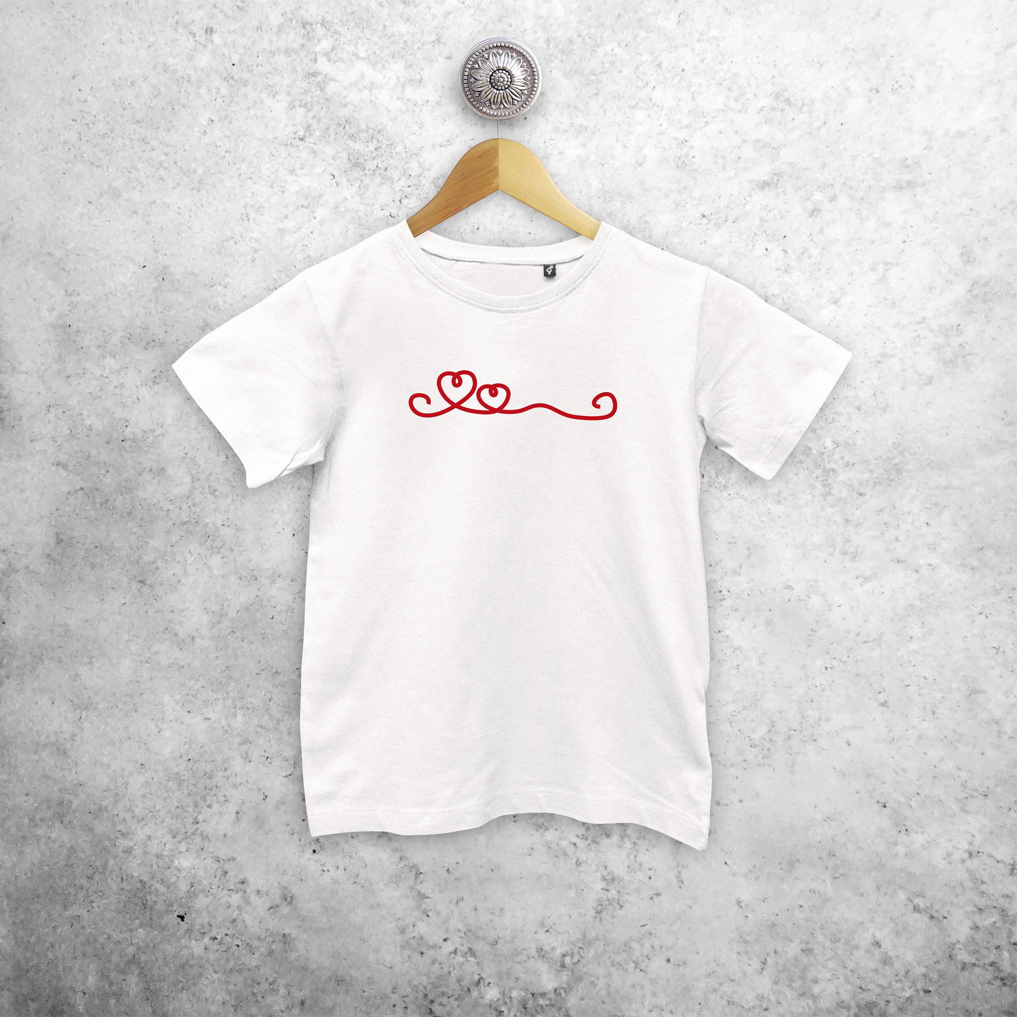 Curly heart kids shortsleeve shirt