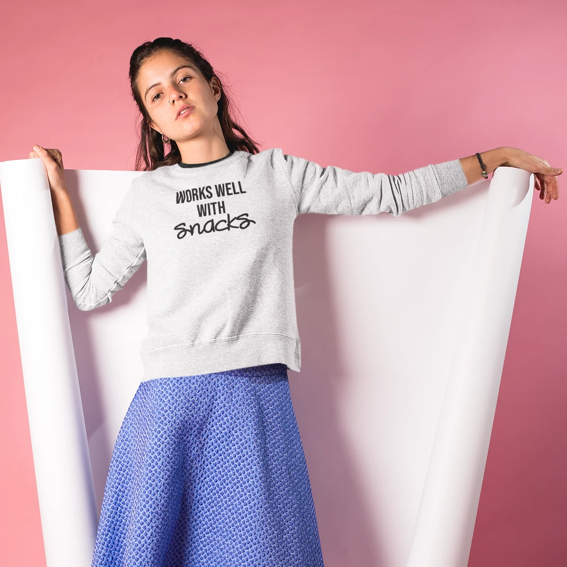 'Works well with snacks' sweater