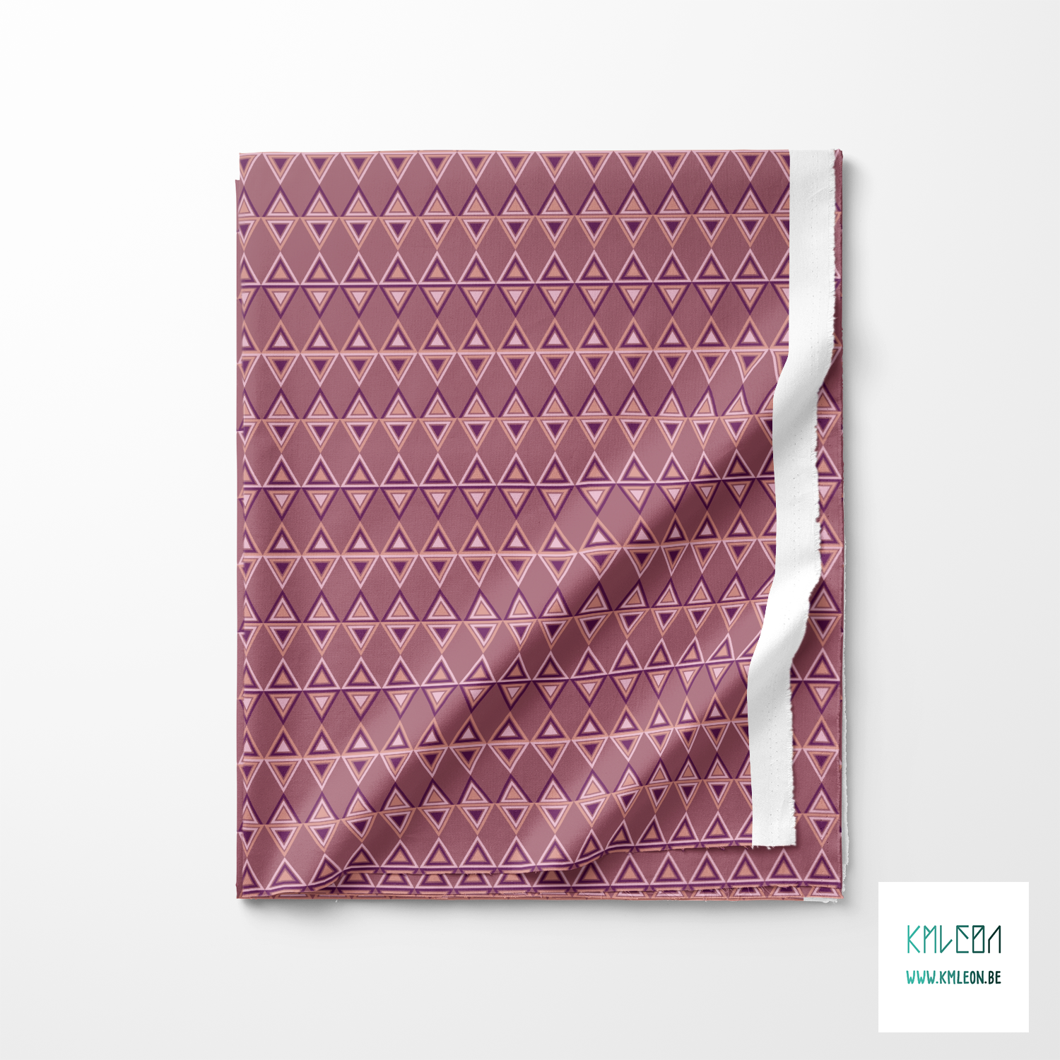 Pink and purple triangles fabric