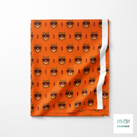 Bears with sunglasses fabric