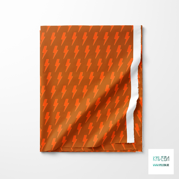 Orange lightening bolts fabric