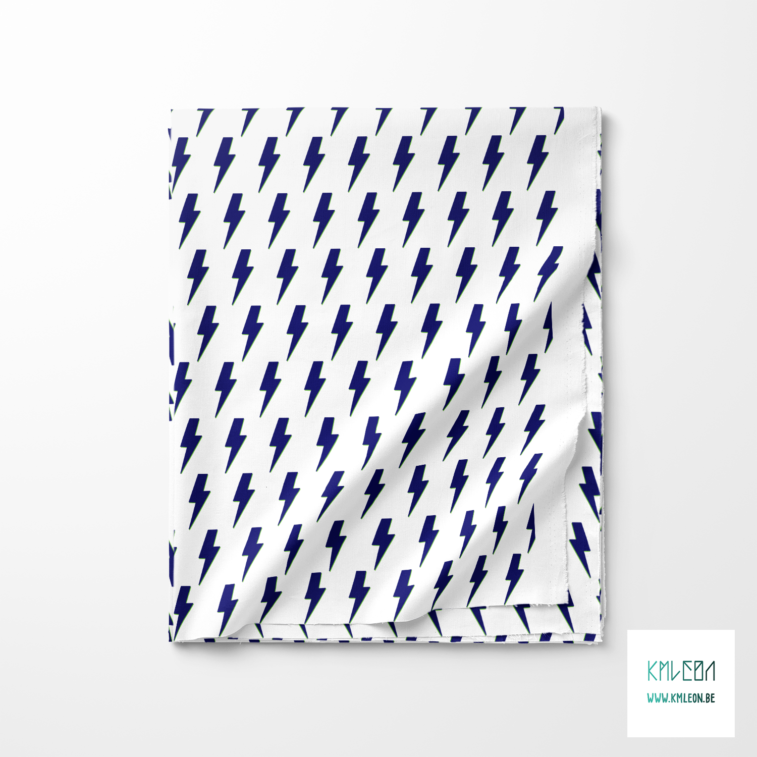 Blue lightening bolts fabric