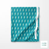 Mint green lightening bolts fabric