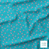Red, pink and purple flowers and leaves fabric