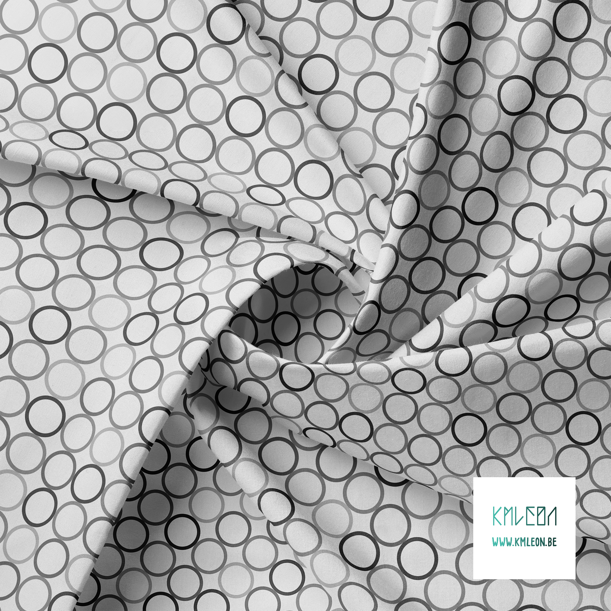 Random grey circles fabric