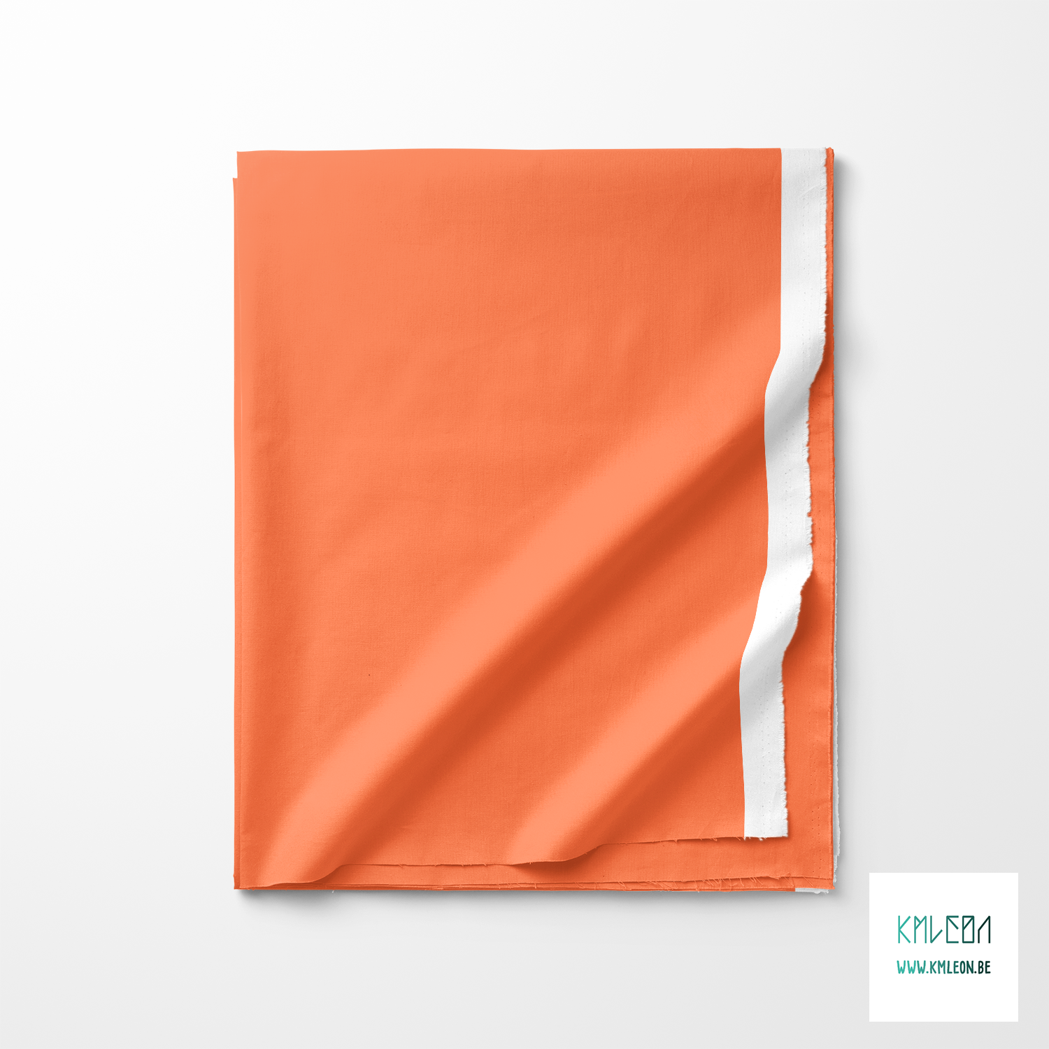 Solid coral sunset fabric