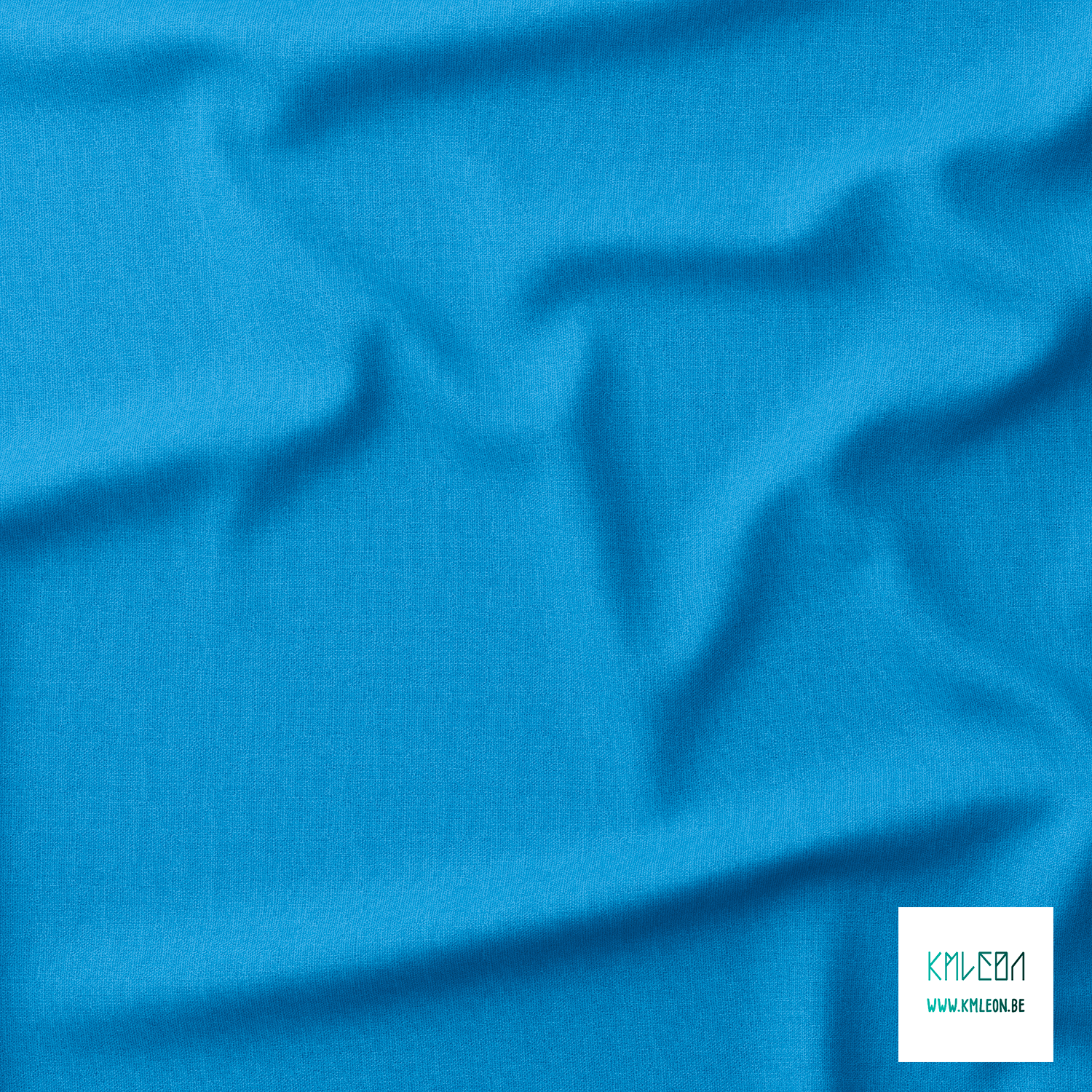 Solid curious blue fabric
