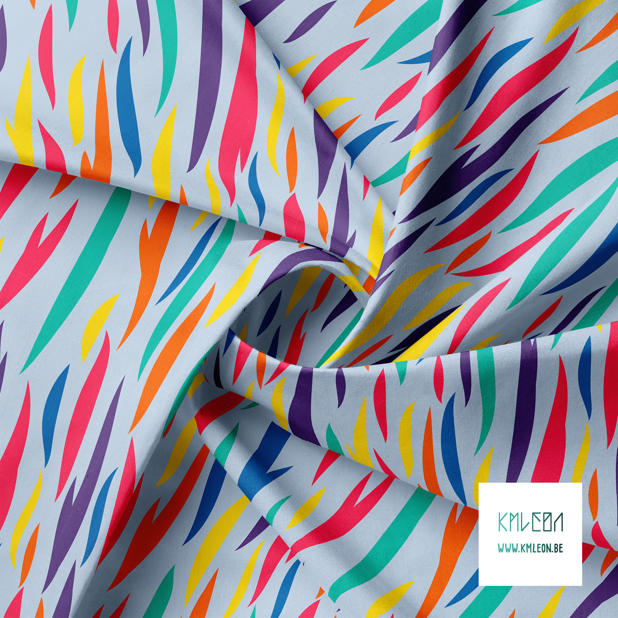 Multicoloured tiger stripes fabric
