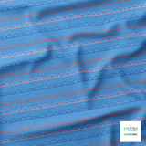 Pink, red and blue irregular arches fabric