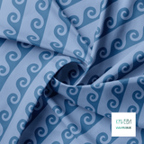 Blue waves fabric (Large scale)