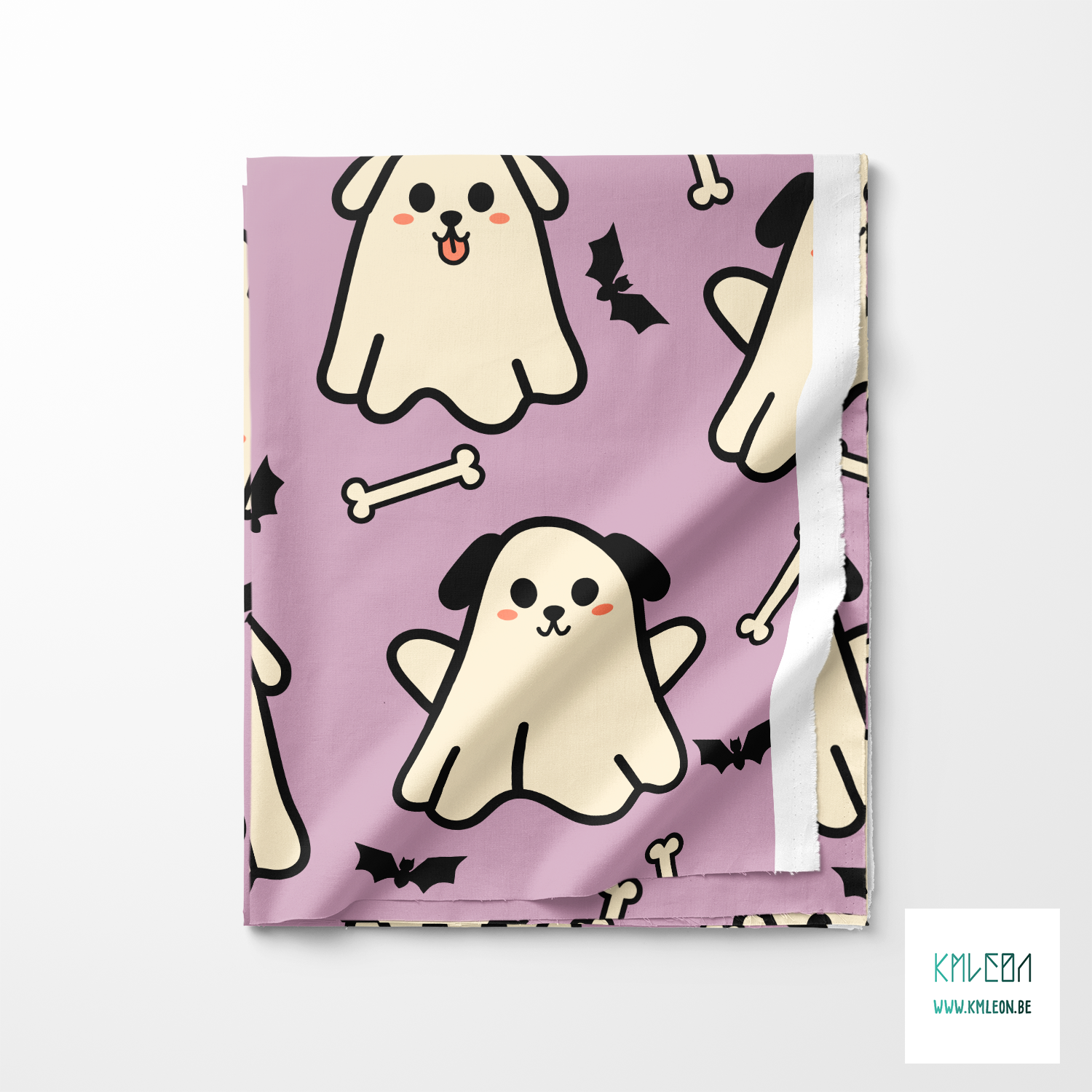 Dogs as ghosts fabric