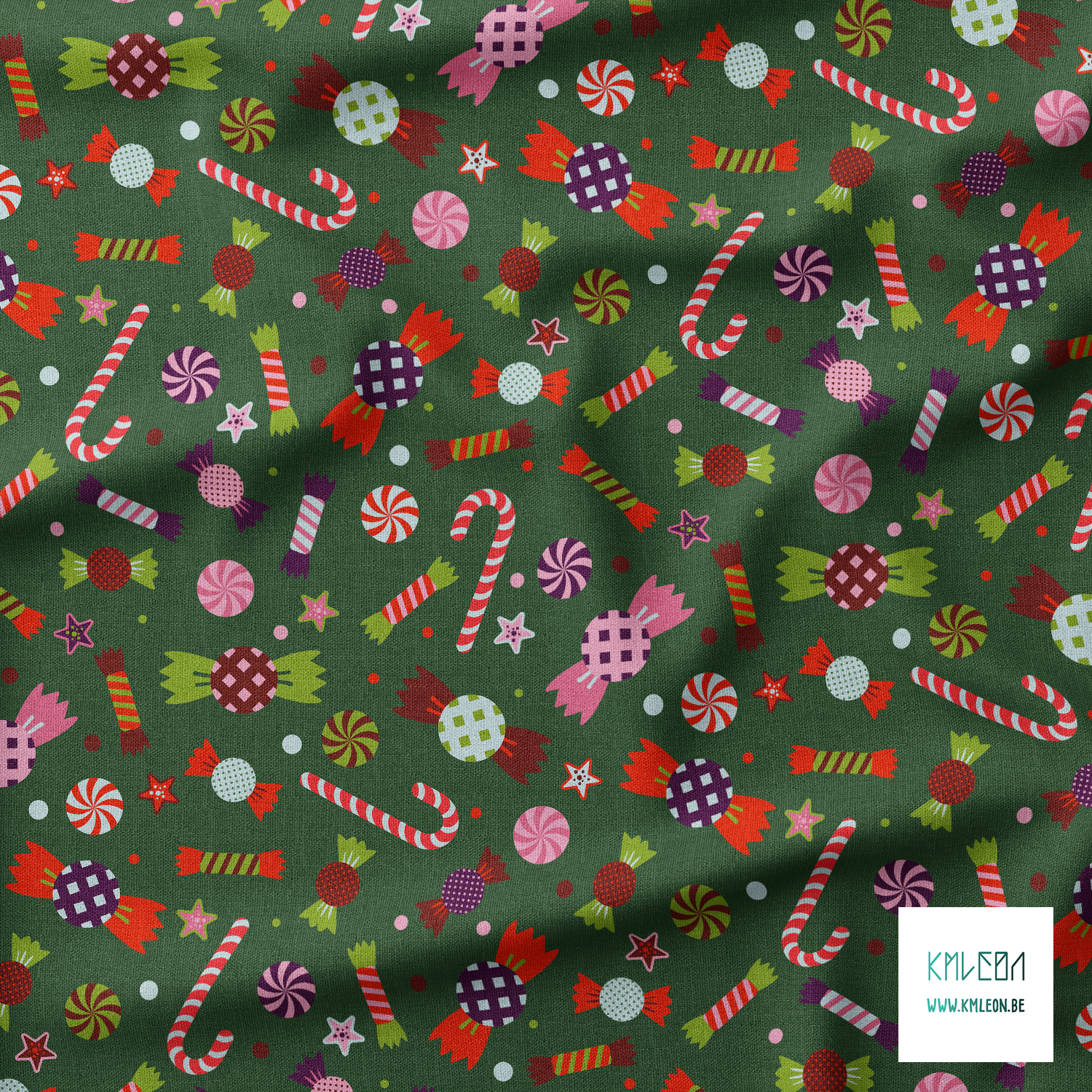 Christmas candy fabric