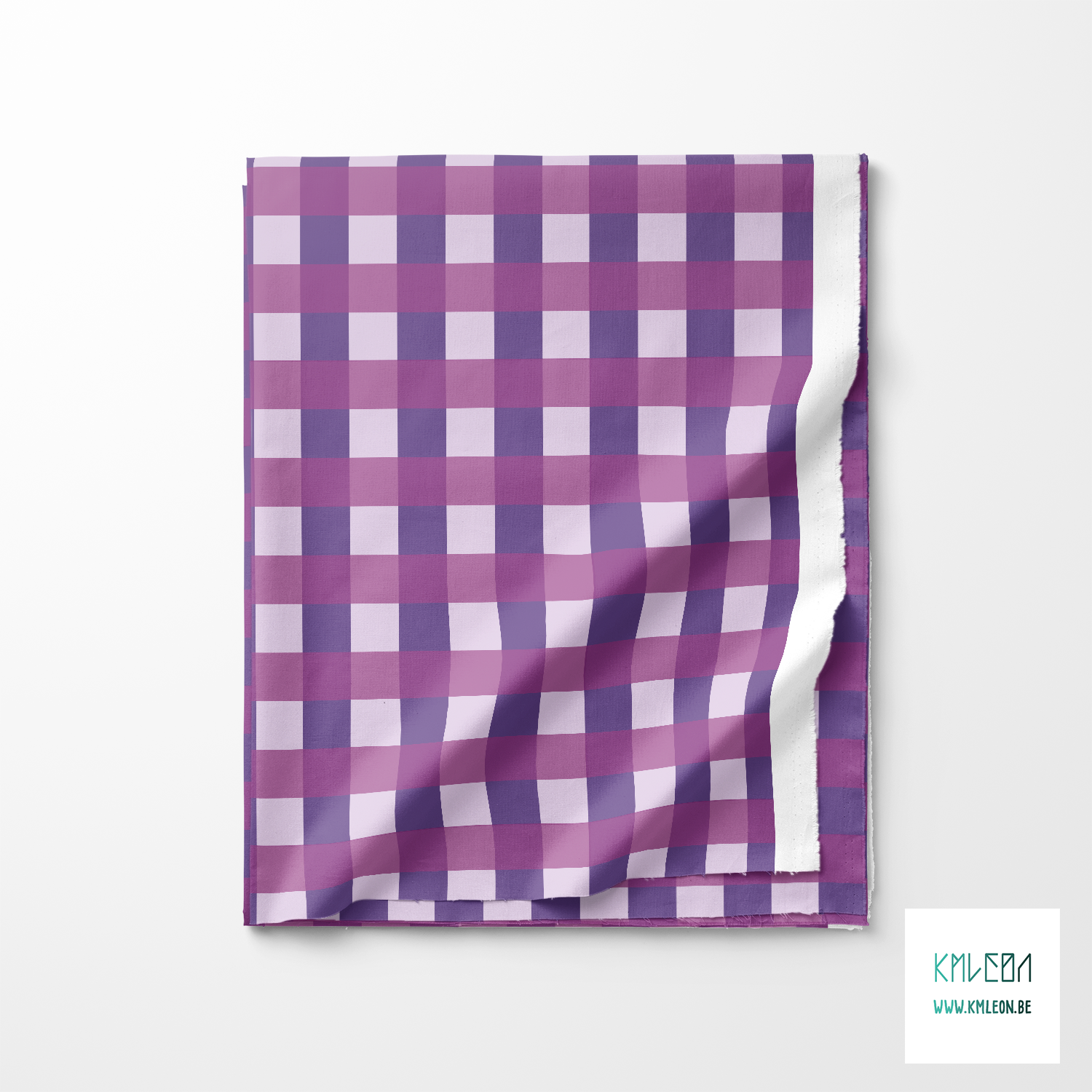 Purple gingham fabric