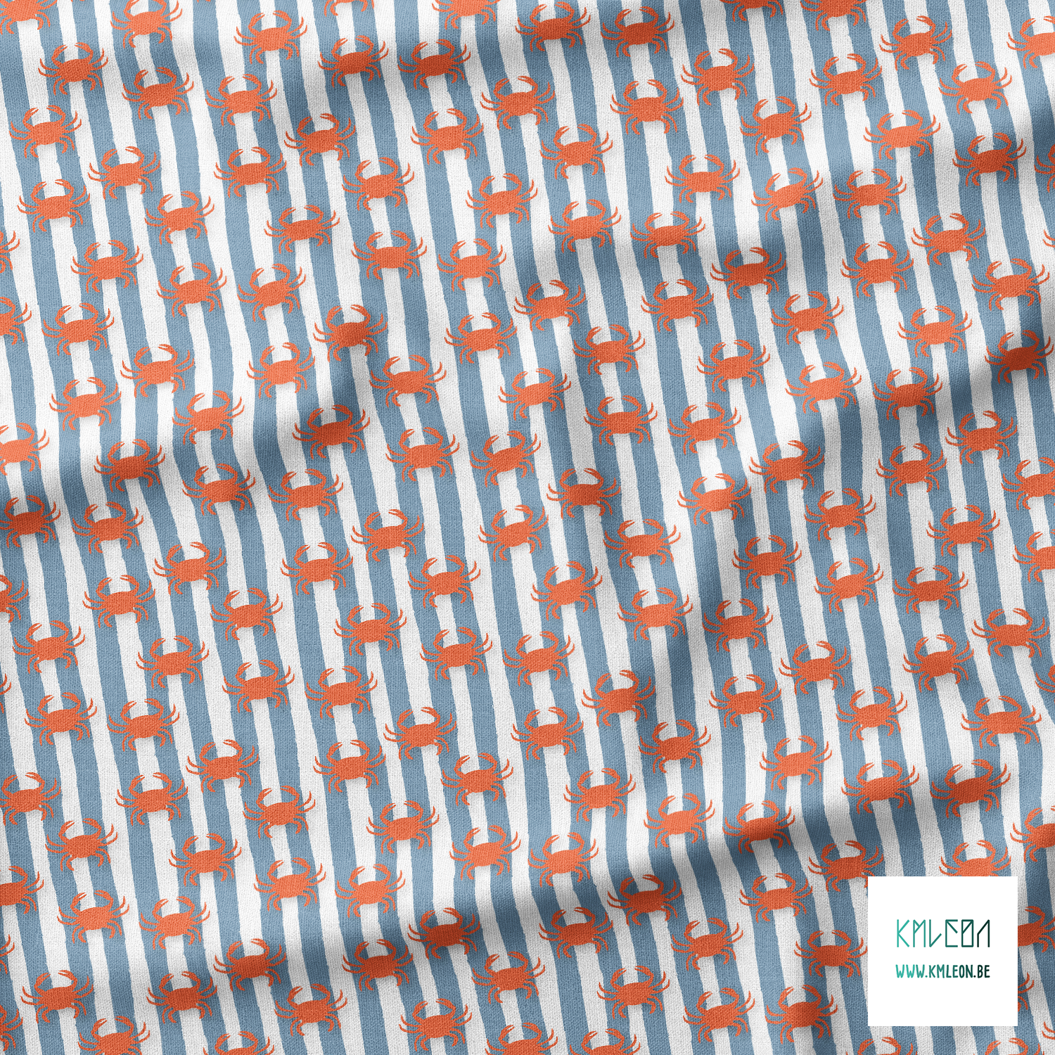 Crabs and stripes fabric