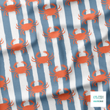 Crabs and stripes fabric (Large scale)