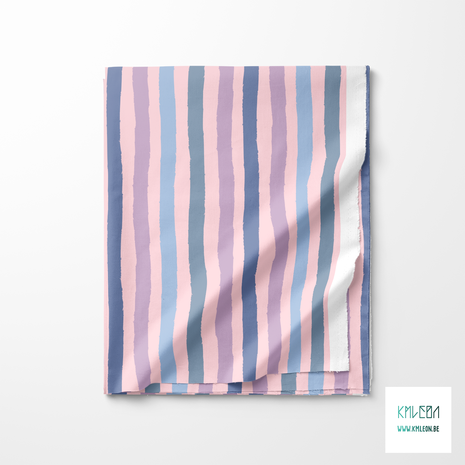 Blue and purple stripes fabric