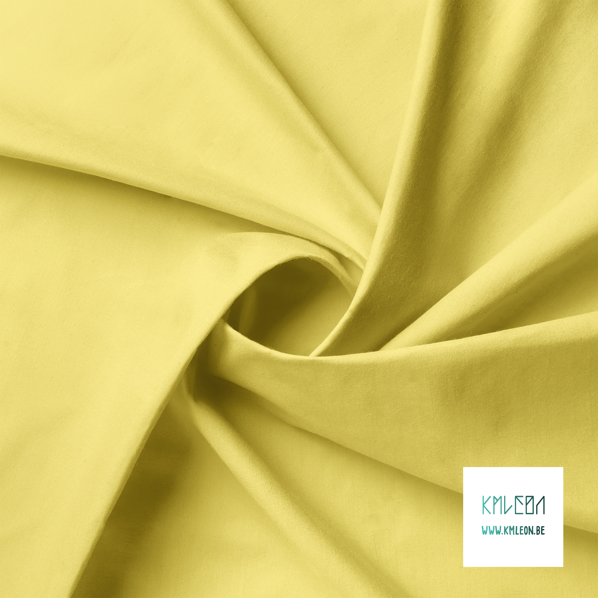 Solid lemon yellow fabric