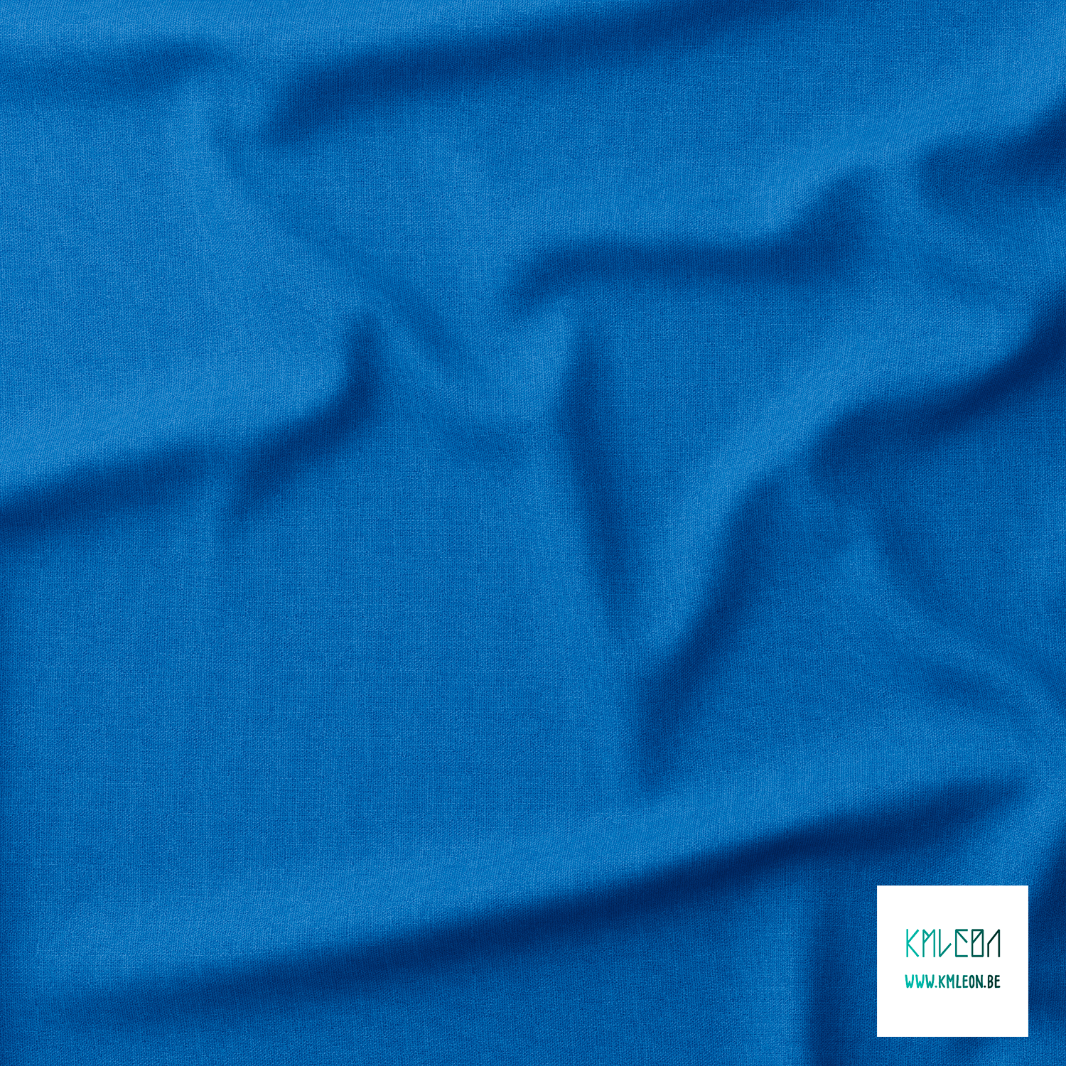 Solid lochmara blue fabric