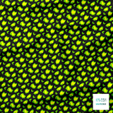 Yellow and slime green leopard print fabric